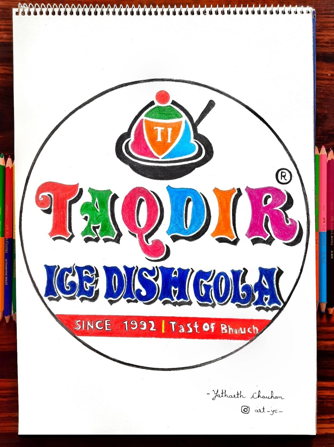 Taqdir Ice Dish Gola Logo